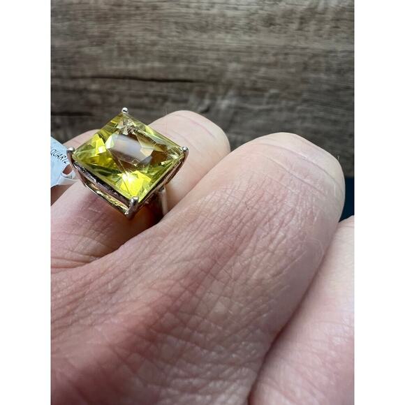SOLD 
NEW size 7 lemon quartz citrine sterling silver ring 5.05 grams - Picture 11 of 16